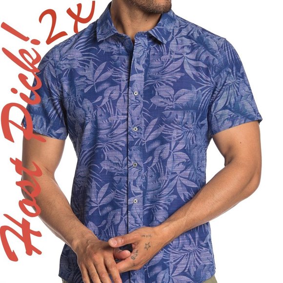 Slate & Stone Other - SLATE & STONE Mens NEW Short Sleeve Hawaiian Dress Shirt Top M Cotton $128 🎉HP